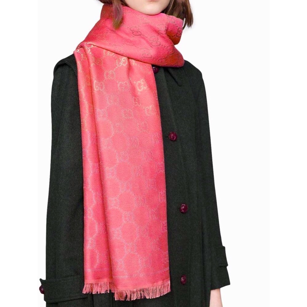 Gucci monogram  lame scarf NWT